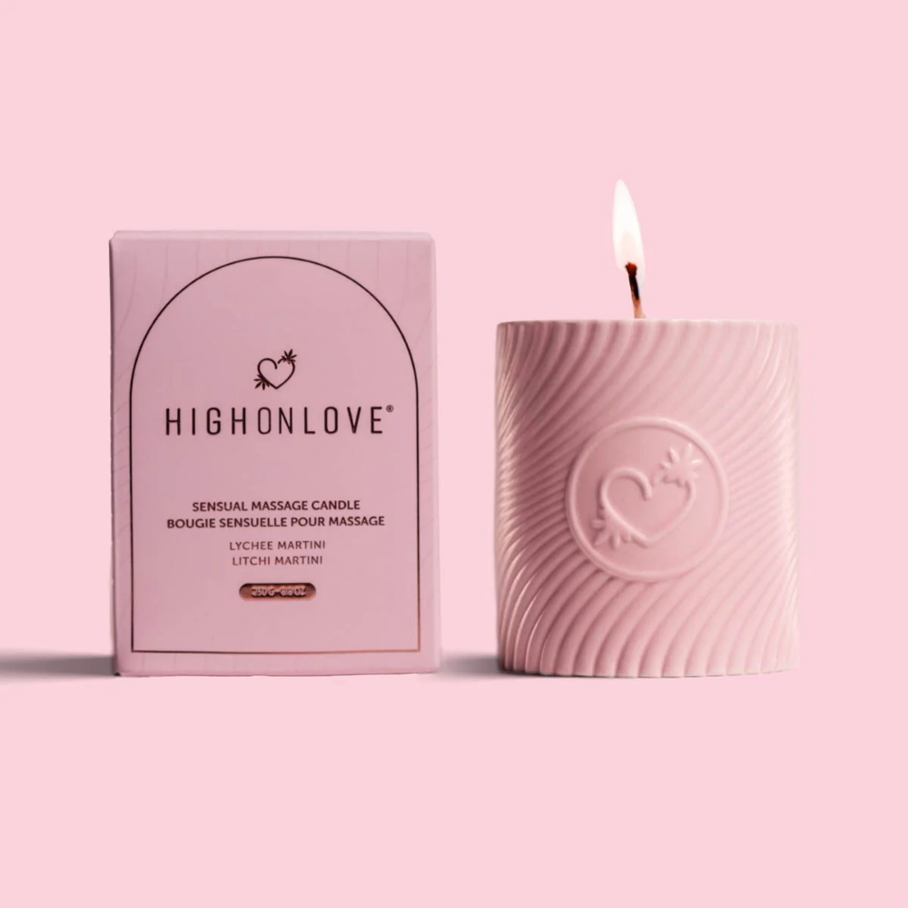 Pink Massage Candle - Strawberries & Champagne